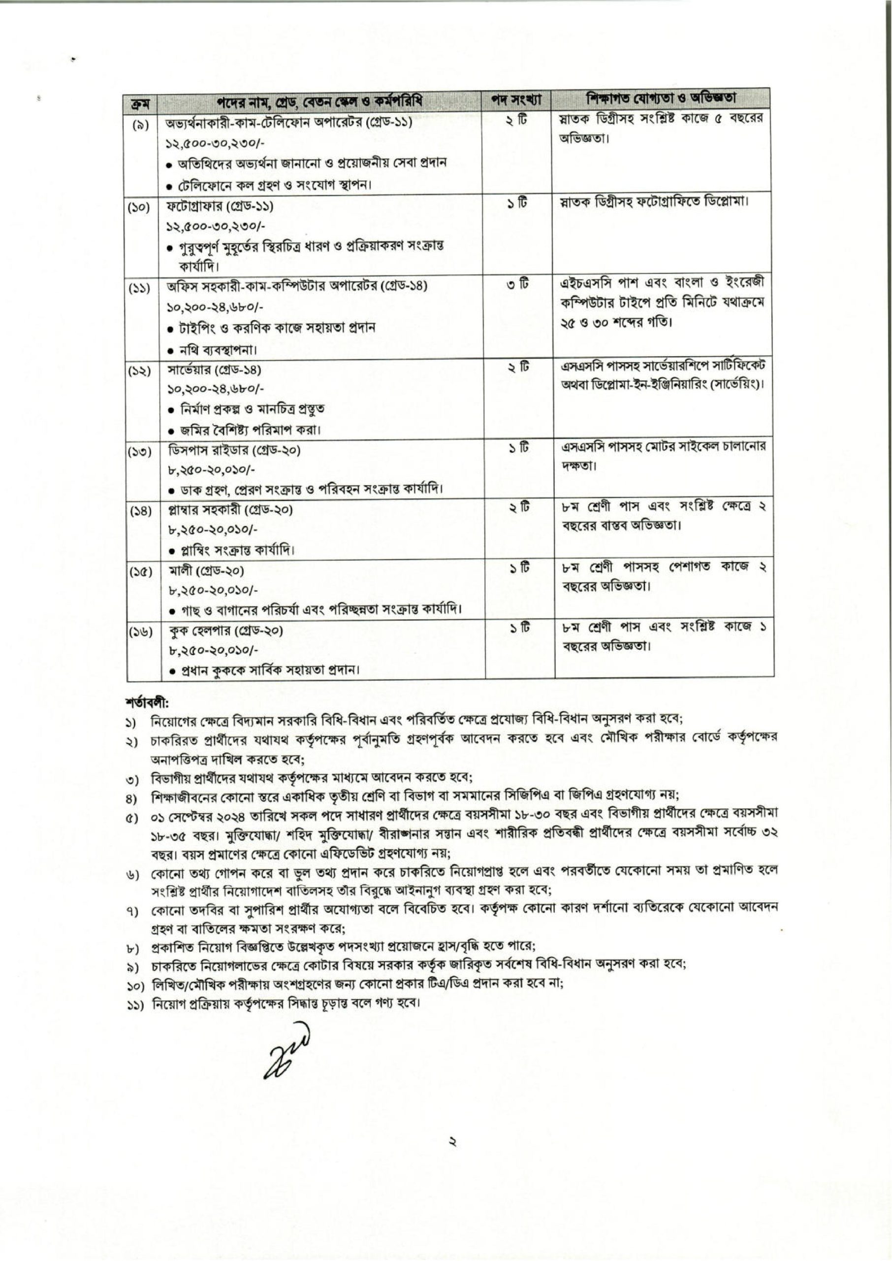 বাংলাদেশ রপ্তানী প্রক্রিয়াকরণ এলাকা কর্তৃপক্ষ (বেপজা) নিয়োগ বিজ্ঞপ্তি ২০২৪